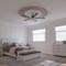 Ekena Millwork 93 3/8-in. OD x 86 5/8-in. ID x 3 3/8-in. W x 1-in. P Shell Ceiling Ring Kit CRK93SH - alternate 4